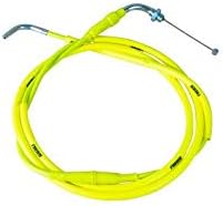 NIBBI High Performance Motorcycle Throttle Cable Adjustable GY6 Scooter Throttle Cable Flat Slide Carburetor Throttle Cable Red 185CM Fit Yamaha TaoTao Kymco SYM GY6 Scooter 125 150 Moped (yellow)