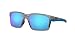 Oakley Men's Mainlink Non-Polarized Iridium Rectangular Sunglasses, Grey Ink w/Sapphire Iridium, 57 mm
