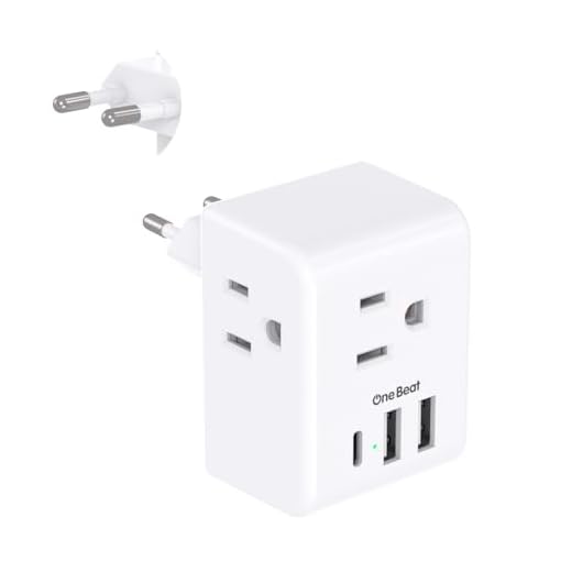 European Travel Plug Adapter, International Power Plug Adapter with 3 Outlets 3 USB Charging Ports(1 USB C), Type C Plug Adapter Travel Essentials to Most Europe EU Spain Italy France Germany