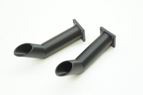 3DEXL STAX 3D Printed Exhaust Smoke Stacks for 1/10 Scale Crawler, Truck, RC Car, Color: Black, Customer Package Type: Type E