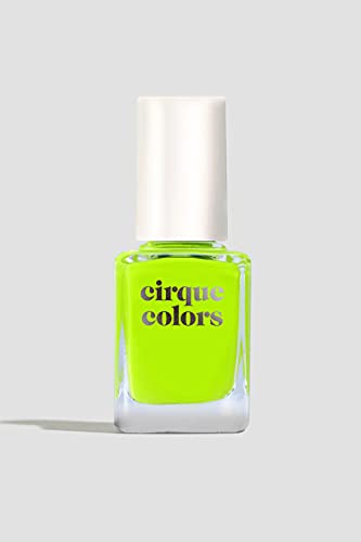 Cirque Colors Electric Daisy - Neon Highlighter Yellow Creme Nail Polish - 0.37 Fl Oz (11 mL) - Vegan & Cruelty-Free