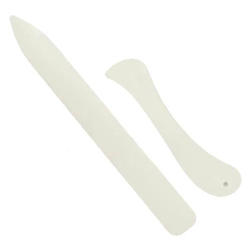 2-Stück Falzbein für Papier,Schneide und Falzbrett,Falzbein Knochen,Papierschneider Falzmaschine mit Abgerundeter Spitze,Falzbrett für Papier Kunststoff Falzbeil Basteln Bone Folder Schneidegerät