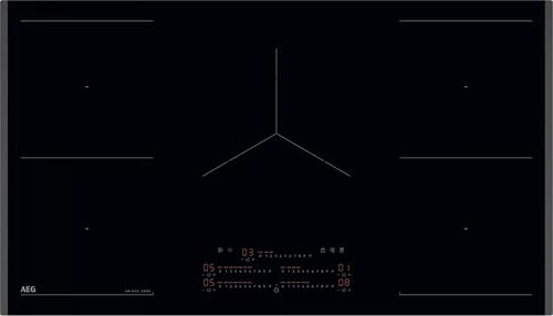 TK95IN00FB - Placa de cocina de inducción, 5 fuegos, color negro