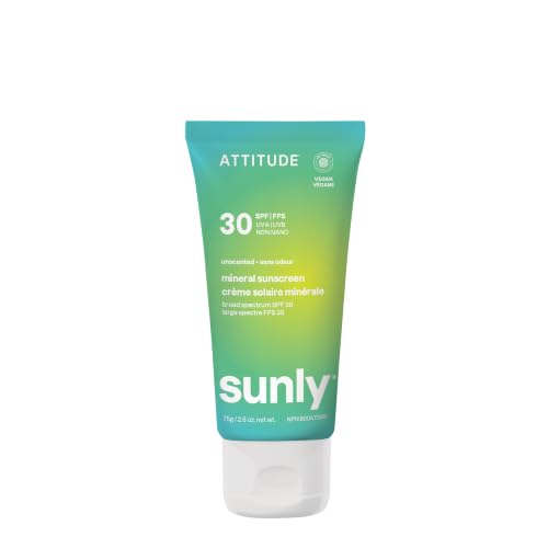 ATTITUDE Mineral Sunscreen SPF 30, Zinc Oxide Broad Spectrum UVA/UVB