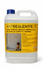 LIQUIDO ANTIDESLIZANTE PARA SUELOS DE MARMOL, TERRAZO Y HORMIGÓN. ENVASE 5 LITROS