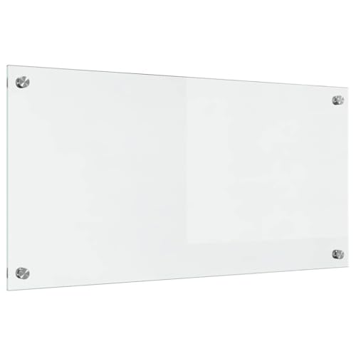 vidaXL Kitchen Backsplash Transparent 80 x 40 x 0.8 cm Tempered Glass, Modern Kitchen Backsplash, Rectangular Glass, Durable Heat-Resistant Wall Cover, Functional Cooking Area Protector, Stylish Decor