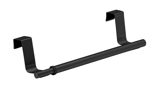 WENKO Porte-serviettes pour portes, support à serviettes extensible pour cuisine et salle de bain, à suspendre au tiroir & à la porte d'armoire, sans...