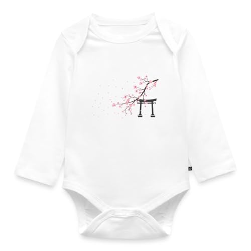 Body manches longues bébé bio motif sakura japonais Spreadshirt