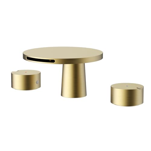 Robinet cascade de salle de bain pour éviter les éclaboussures, mitigeur noir 3 trous