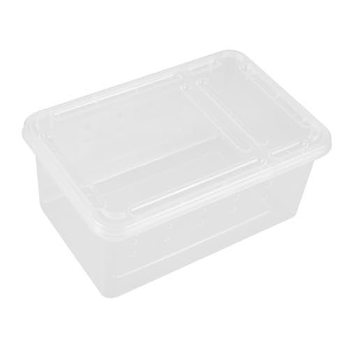 GETAJGHSD 爬虫類飼育ケース 通気孔付き換気安定スネーク育成ボックス 小型アクリルテラリウム 餌皿対応 両生類昆虫用観察用飼育箱