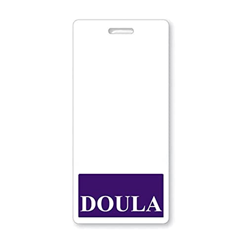Doula Badge Buddy - Heavy Duty Vertical Badge Buddies for Doulas - Spill & Tear Proof Cards - 2 Sided USA Printed Quick Role Identifier ID Tag Backer by Specialist ID