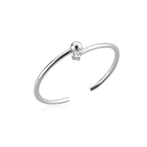 Boucle d'oreille renard en argent 925 et zircon d'été pour femme