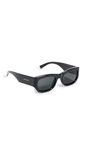 Saint Laurent Womens SL 713 Sunglasses Black-Black-Black One Size