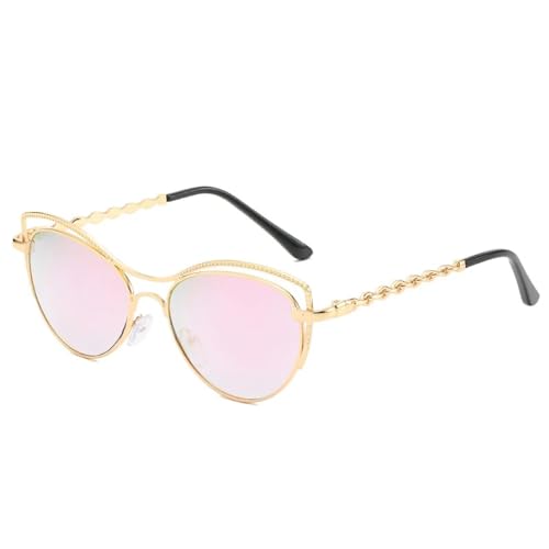 Lunettes œil de chat vintage en métal pour voyage ensoleillé et mode urbaine