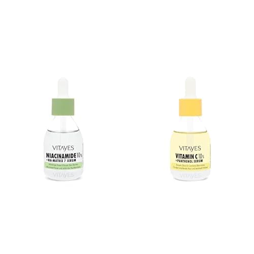 VITAYES Niacinamide%10 ve Hyalüronik Asit Serum ile C Vitamini%10 ve Panthenol Serum Set