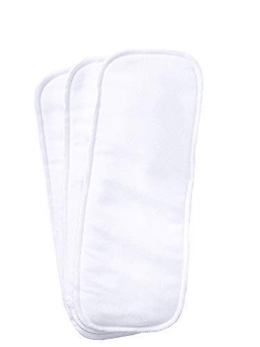 THE LITTLE LOOKERS Premium Quality Adjustable & Reusable Baby Washable Cloth Diaper Nappies with Wet-Free Inserts for Babies/Infants/Toddlers (Microfiber Diaper Insert Pads (Pack of 3))