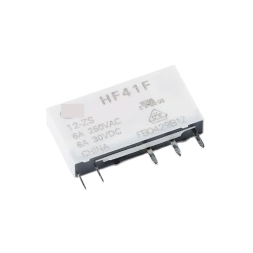 Relé subminiatura HF41F-12-ZS de 5 unidades para cuadros eléctricos de automatización