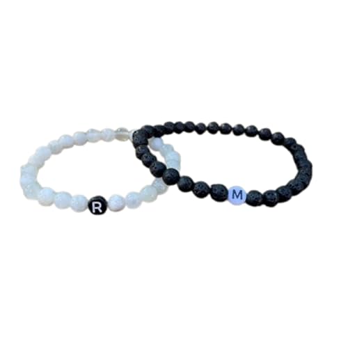 Bracelets de couple amour et amitié à distance en pierre de lune 6mm