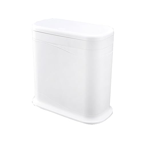 Poubelle de cuisine blanche grande taille et corbeille à papier toilette étroite pour salon