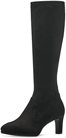 Tamaris Damen Long Boots Textil | 1-25535-41 – Reißverschluss, TOUCH-IT Fußbett, Stretch, Blockabsatz 6 cm