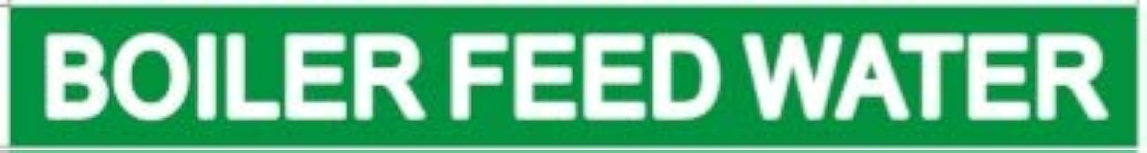 Set OF 10 PCS - PIPE MARKING- BOILER FEED WATER (STICKER, GREEN, 1X8)