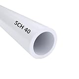 2-1/2' Schedule 40 PVC Pipe - White PVC Piping Cut to Custom Lengths (2-1/2' by 1ft Cut) / High-Flow Capacity & High-Impact Strength/Plumbing, Irrigation, Pool, Spa