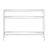 Henn&Hart 42' Wide Rectangular Console Table in White, Entryway Table, Accent Table for Living Room, Hallway
