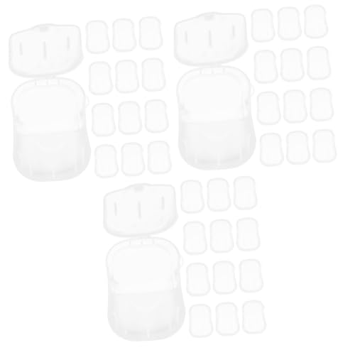 FRCOLOR 3sets Portable Travel Soap Soapdish Travel Use Soap Portable Soap Travel Soap Slices Hand Wash Soap Slices Small Soap Slice Hand Washing Soap Slices Outdoor Soap Plastic 20boxes*3