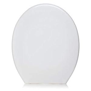 wilko Functional Bathroom White Toilet Seat, Easy to Clean Toilet Seat with Fittings, 4.2 x 36.5 x 44.5cm