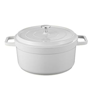 Liygaof FALANGGUO Emaille Kasserolle 4.75L Weiß