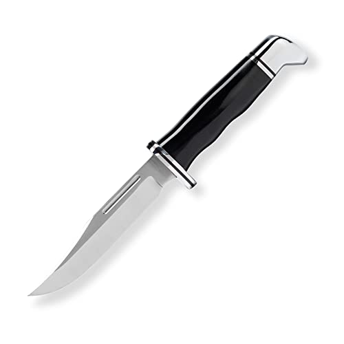Buck Knives 117 Brahma Fixed Blade Hunting Knife, 4 1/2" 420Hc Blade, Black Phenolic Handle With Leather Sheath #TOP1