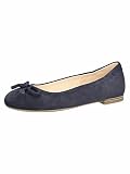 Ancho G CAPRICE 9-9-22102-28, Zapatos Tipo Ballet Mujer, Ocean Suede, 37 EU