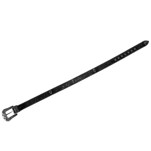 Skull Rhinestone Belts for Men Women Bling Studded Belt With Metal Buckle Western Cowboy Punk Belt For Jeans Pants Jacket4