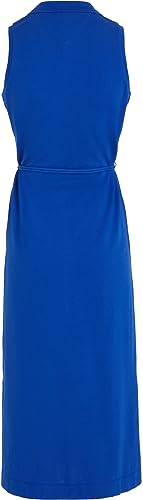 Tommy Hilfiger Damen Polokleid Slim Fit, Blau (Ultra Blue), L – Ansicht 6