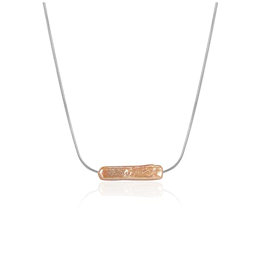 Collier de perles naturelles en argent sterling bijoux délicats faits main