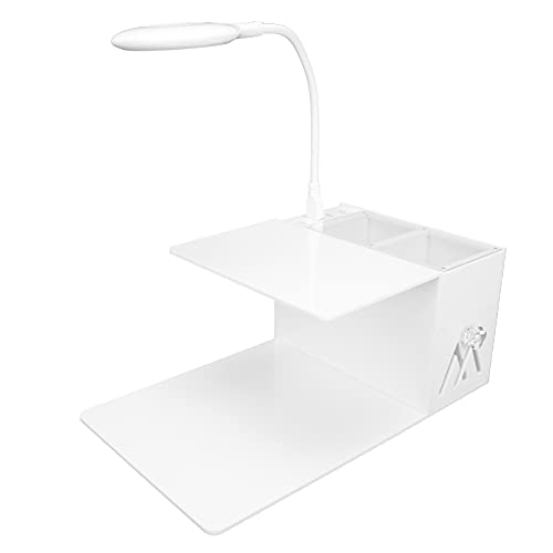 Eyelash Extension Shelf, Eyelash Extension Makeup Tool Organizer Stand Acrylic Shelf, Adjustable USB LED Light Ergonomic Makeup Tool for Pillow LED Light