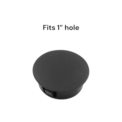 Image of Round Plastic Hole Plug to fit 1 inch Opening - Slightly Domed Textured Surface (500)