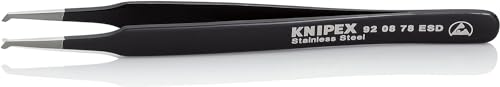 KNIPEX SMD-Präzisionspinzette Mattiert Glatt 118 mm...