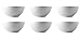 Thomas - Loft by Rosenthal Weiß - Bowl rund - 11900-800001-10570 - 6 Stück - Schüssel-Set - Durchmesser je Schale 15 cm