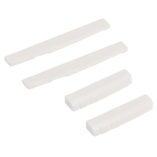 HEMOTON Guitar Accessories 2 Pack Bone Bridge Saddle Nuts Acoustic Guitar Nut Replacement