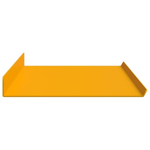 Étagère flottante jaune moutarde 80 cm pour organiser un bureau ou salon moderne