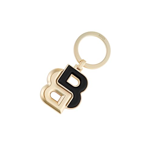 HUGO BOSS key fob Double B Keyring Black & Gold gold-coloured