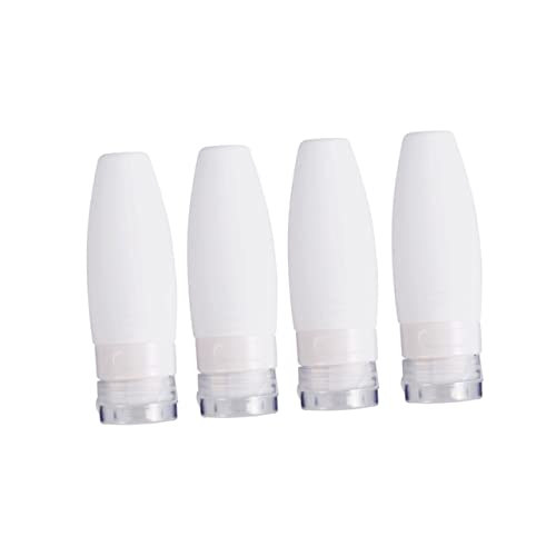 EPIGEIST 4個 装瓶 シリコン製 軽量 コンパクト 旅行用 化粧品収納容器 広口で詰め替え簡単 シャンプー ボディローション対応