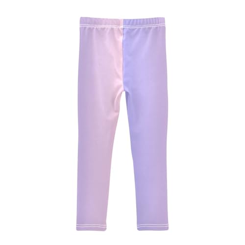 DOMIKING Light Purple Gradient Girl's Leggings Pants Kids' Yoga Pants Stretchy Workout Bottoms 4 Years2