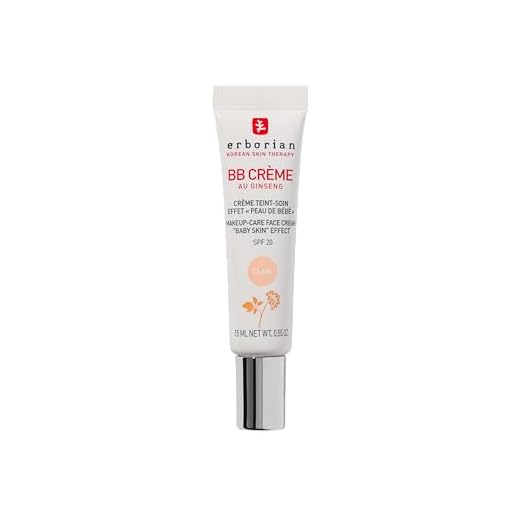 Erborian BB GINENGENSCREM - Wettbewerbscreme - "Babyhaut" Effektbehandlung - Koreanische kosmetische Behandlung 5 -in -1 für SPF 20 - Klar - 15 ml
