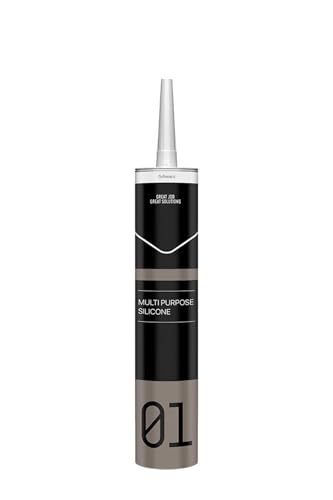 Universal Silikon Dichtmasse – Elastisch & Wasserdicht, Zum Abdichten und Verfugen, Für Bad und Küche, Vielseitig Einsetzbar, 280g Schwarz
