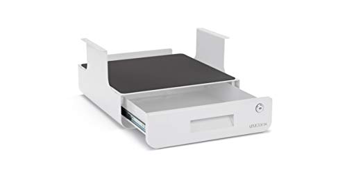 Locking Under Desk Drawer with Shelf (White) by UPLIFT Desk