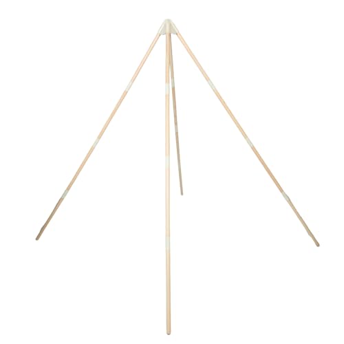 CORHAD Soportes y Conectores de Madera para Tienda Tipi Infantil Varillas Redondas Naturales y Refuerzos Triangulares para Estructura Firme y Montaje Fácil Fortines