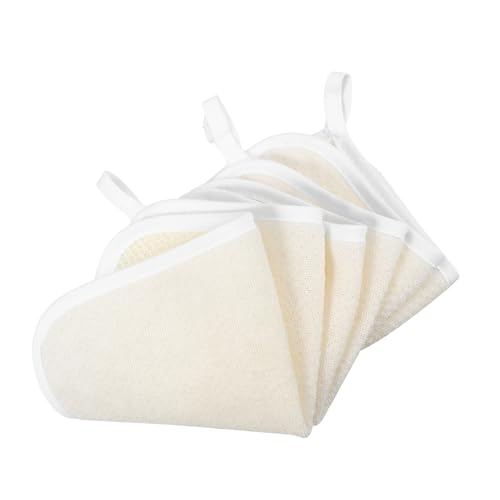 NOLITOY 3個起泡洗顔 両面ナイロンバスクロス 用背中タオル 速乾性で清潔 保湿オフ 皮脂 顔と体のデイリーユース向け ベージュ