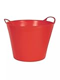 Gardener's Supply Company Large Garden Tubtrug | Multi Use Outdoor Garden Harvest Basket Storage, & Bucket | for Yard Gardening, Carrying Crops & Harvesting | 7 Gallon Capacity - Red